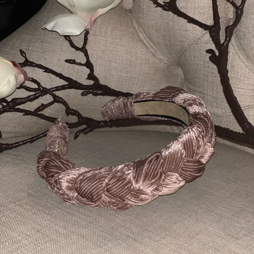 Velvet pink headband